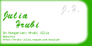 julia hrubi business card